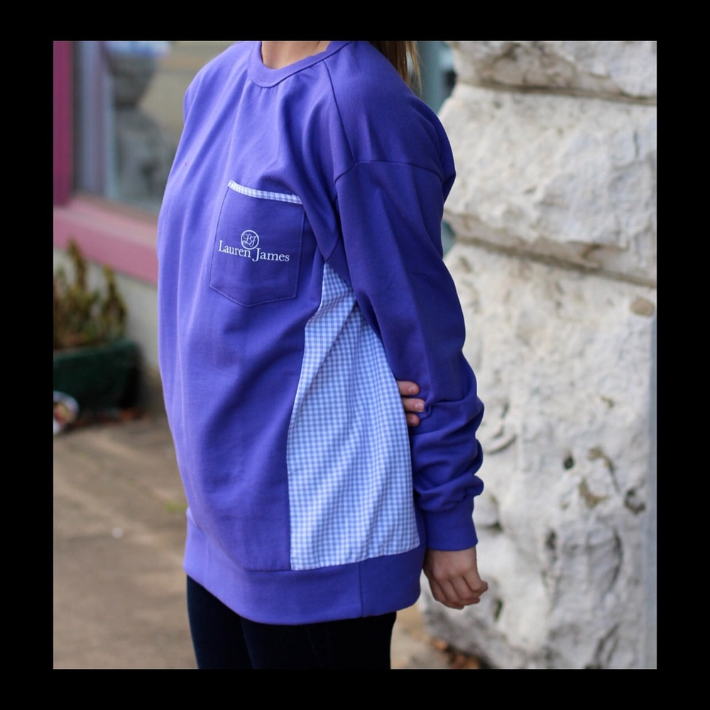 Lauren James purple crew neck